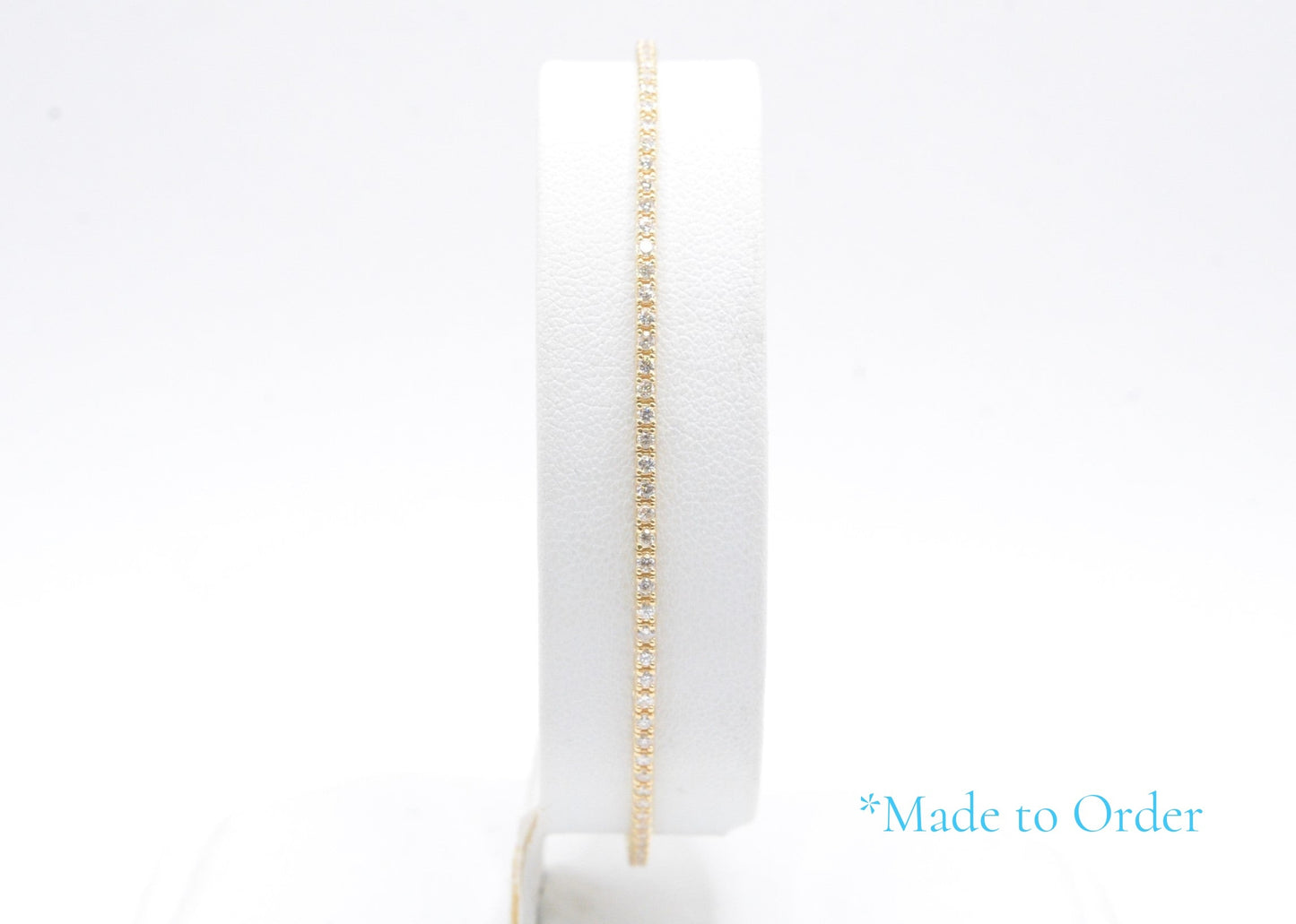 1.5mm Made To Order Natural Diamond Tennis Bracelets 14K Made To Order Natural Diamond Tennis Bracelets