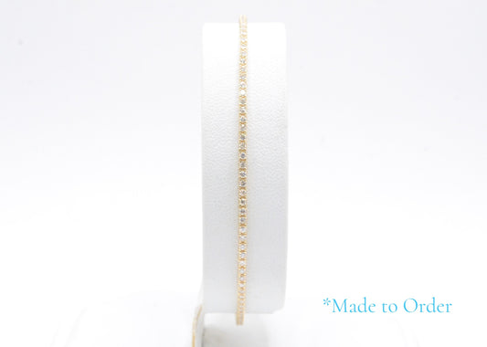 1.5mm Made To Order Natural Diamond Tennis Bracelets 14K Made To Order Natural Diamond Tennis Bracelets
