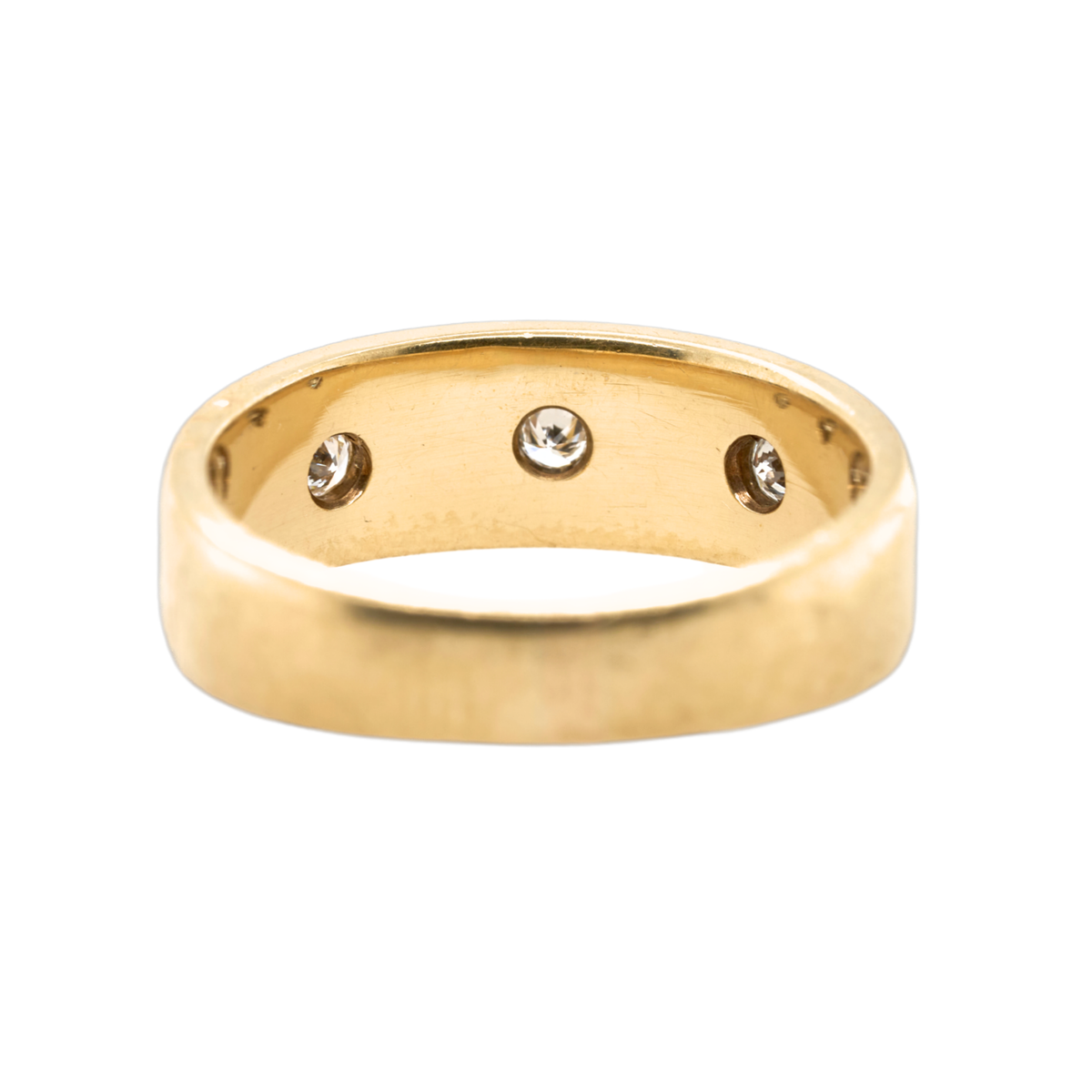 Round Natural Diamond Bezel Ring, 14K Yellow Gold, 0.06 CTTW