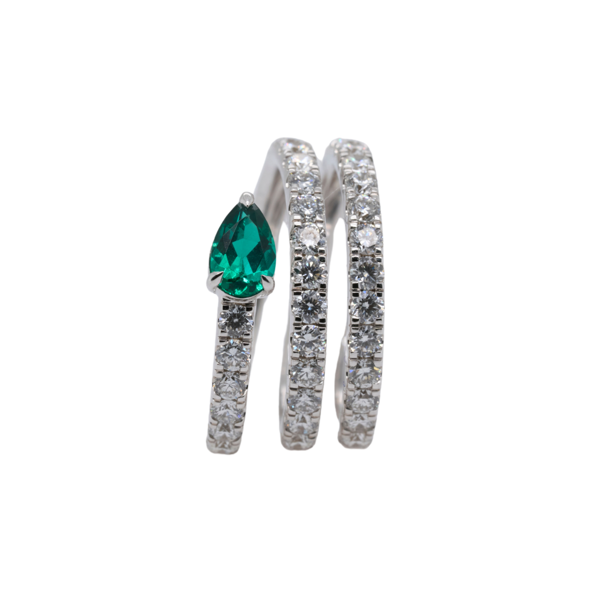 14K White Gold Round Lab-Grown Diamond Ring, 1.04 CTTW