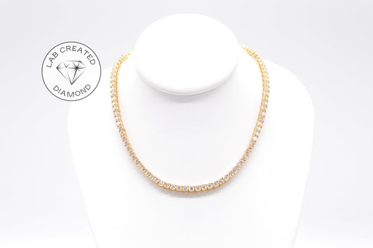 3.25mm Made to Order Lab Grown Diamond Tennis Chain Necklace 14K