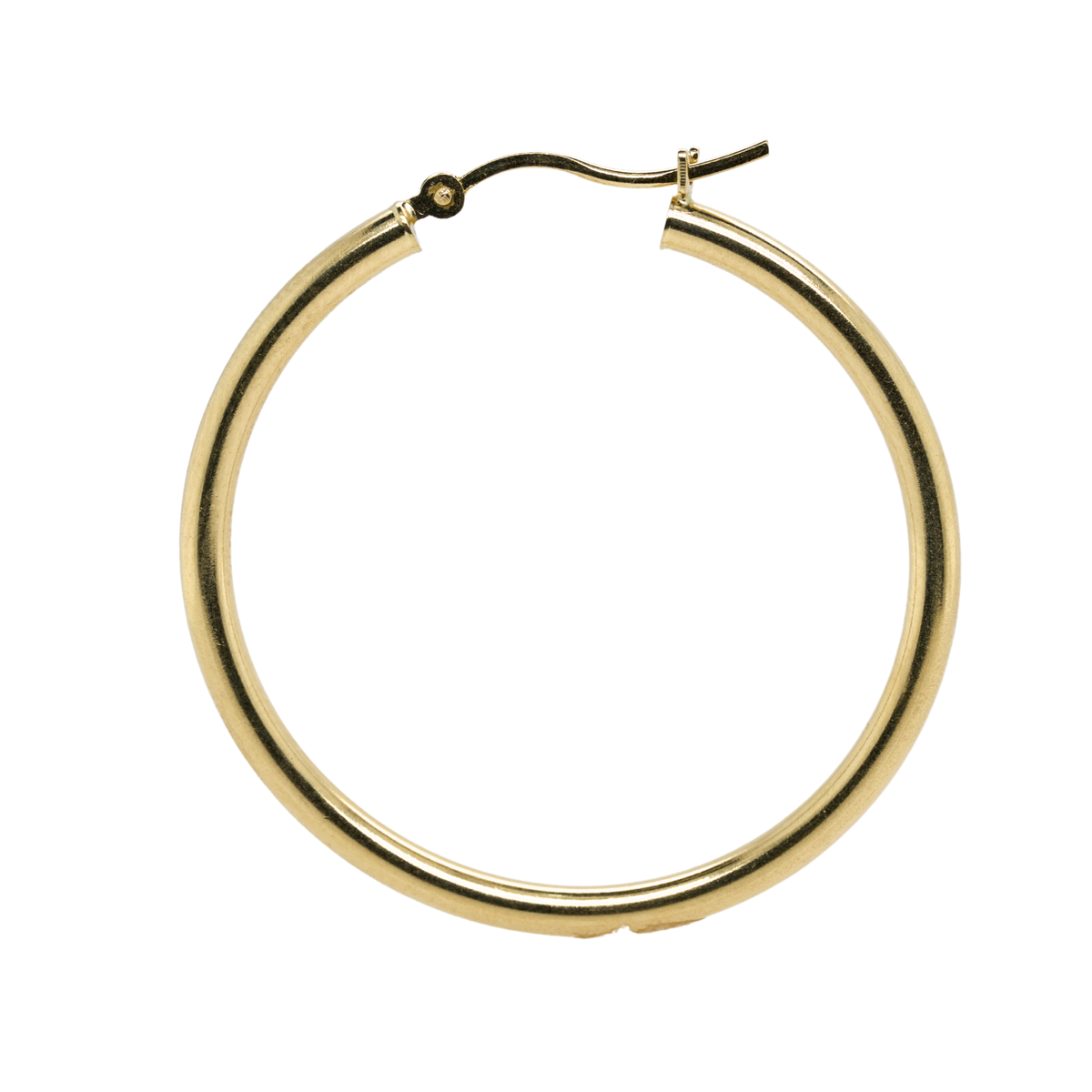 14K Yellow Gold 2.5mm Hoop Earrings