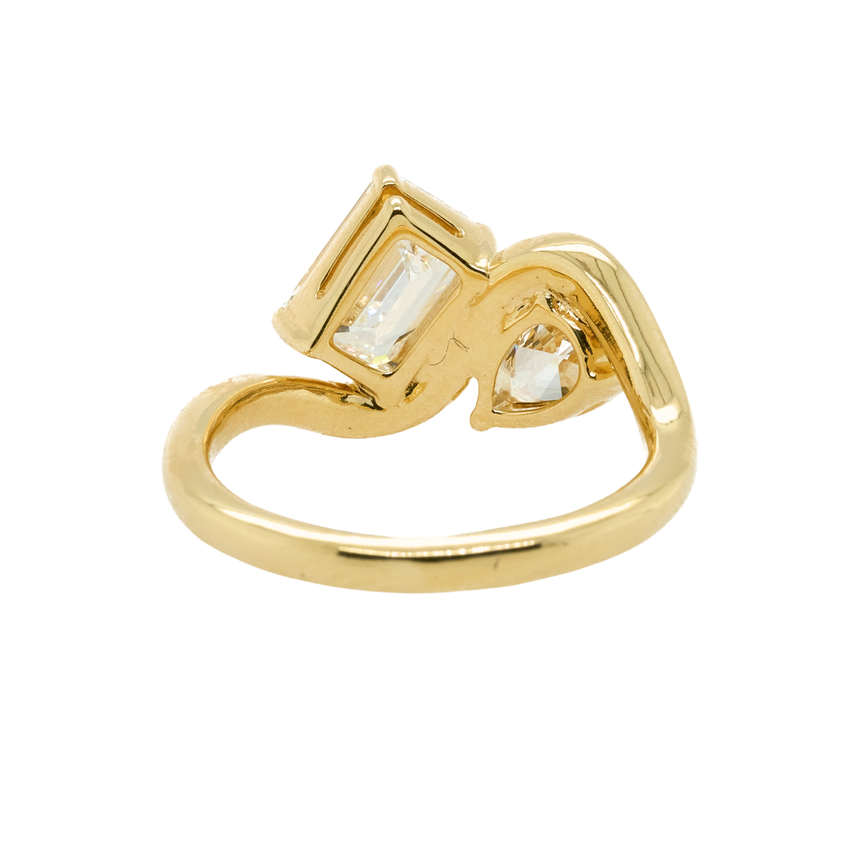 2.54 CTTW Emerald Lab-Grown Diamond Ring in 14K Yellow Gold