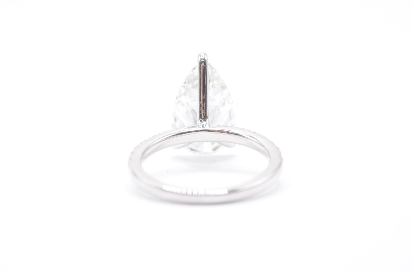 4ct pear shape lab diamond igi certified f color vs1 diamond mounting 14k white gold