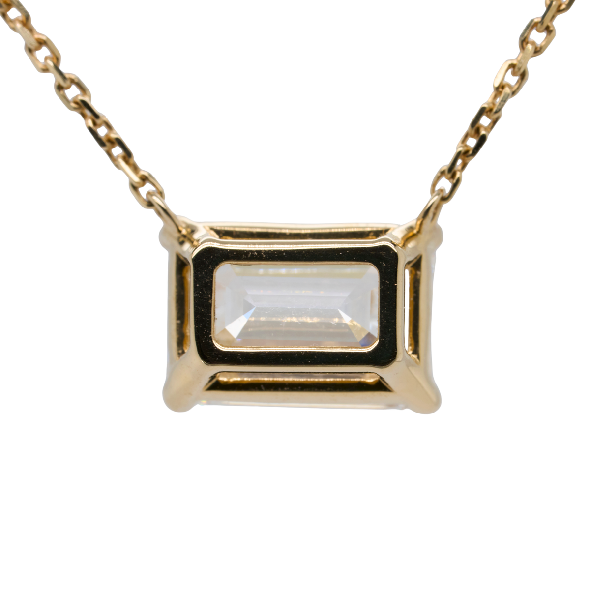 2.04 CTTW Emerald Lab-Grown Diamond Pendant in 14K Yellow Gold, 16"
