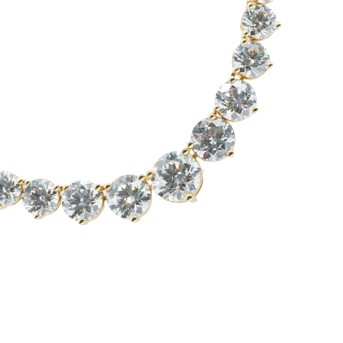 4.3 CTTW Emerald Lab-Grown Diamond Necklace in 14K Yellow Gold, 16"