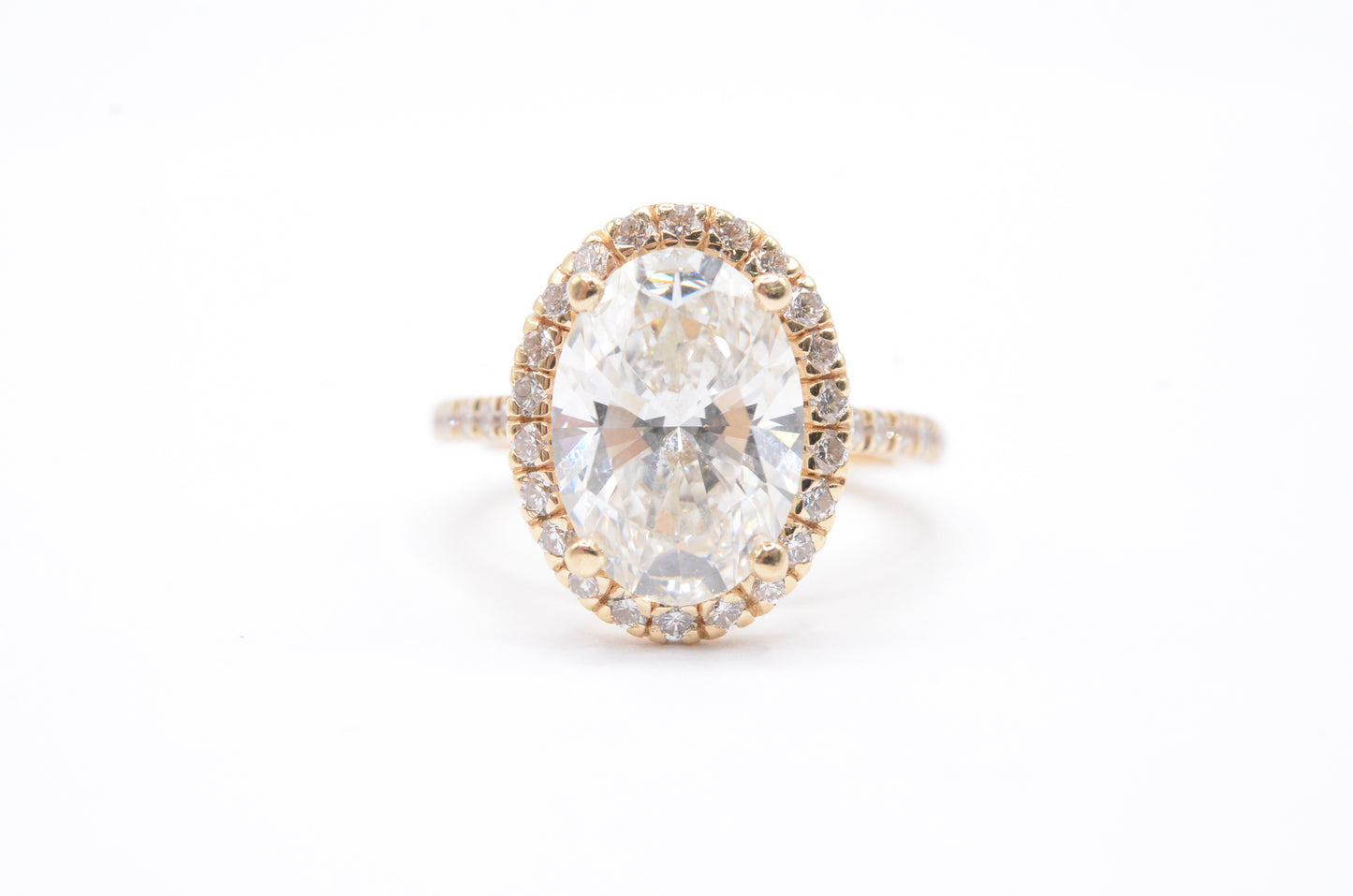 Made to Order-3.0ct Oval Lab Diamond Engagement Ring 14K Yellow Gold