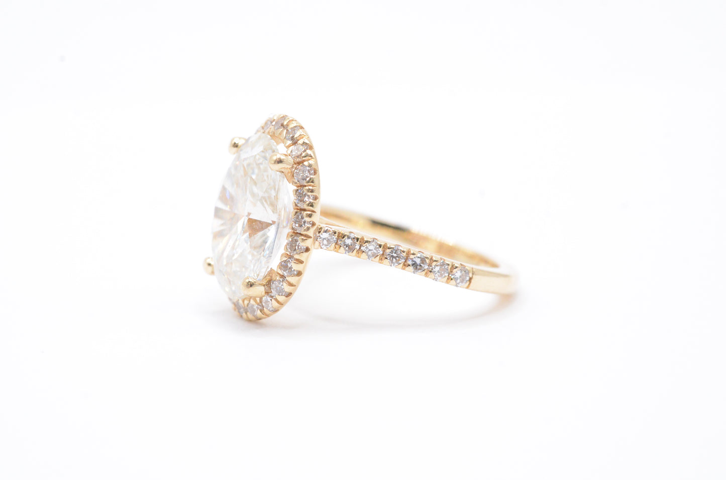 Made to Order-3.0ct Oval Lab Diamond Engagement Ring 14K Yellow Gold