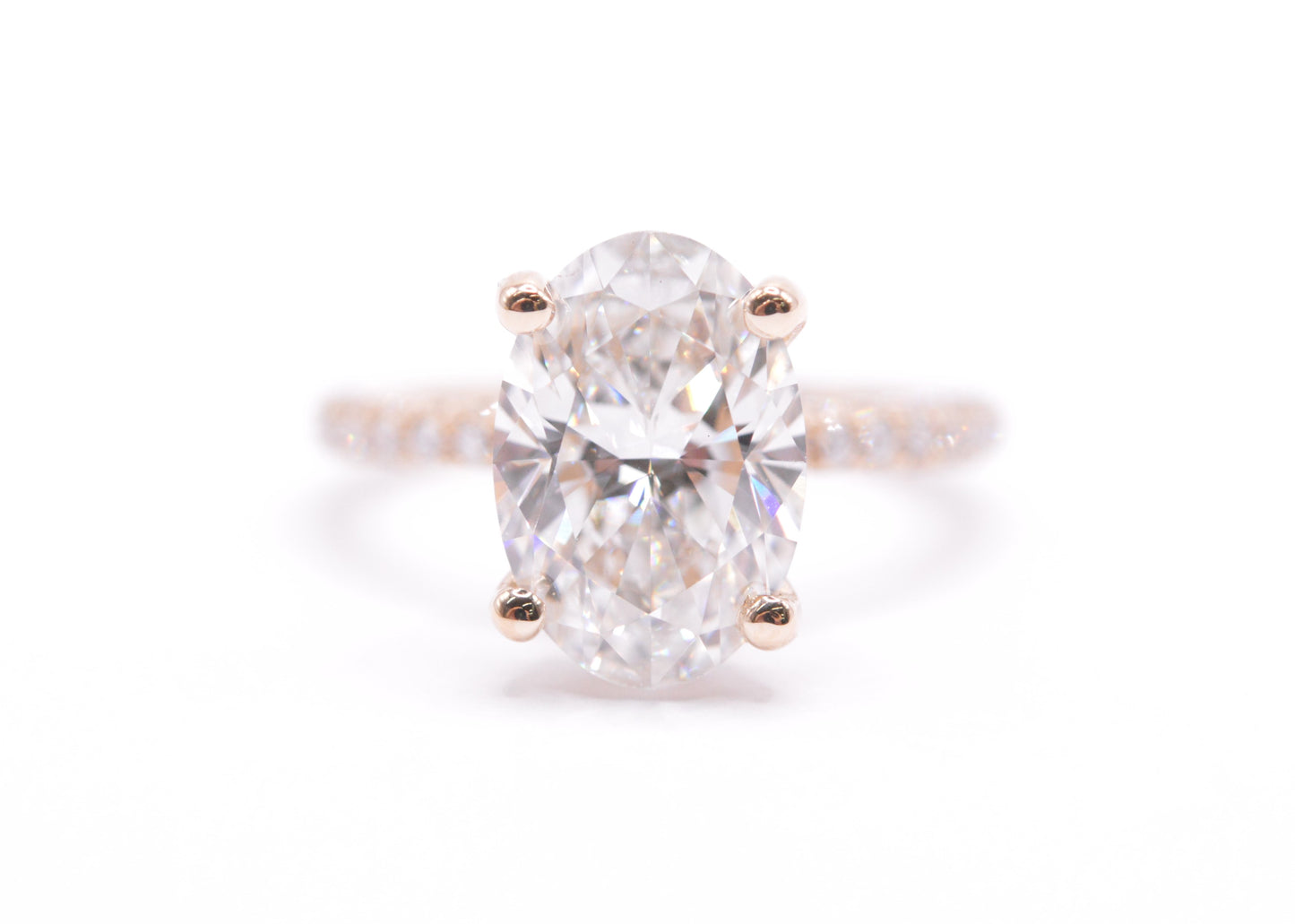 3ct oval lab diamond center igi certified f color vs1 custom 3d diamond pave setting 14k yellow gold