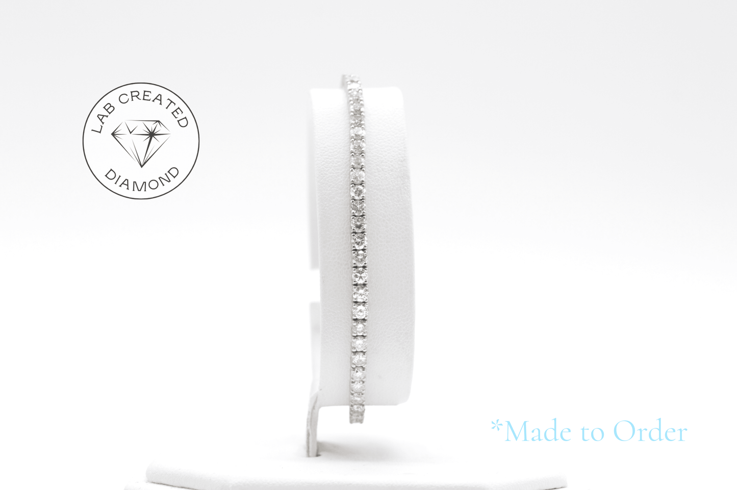 3mm Made To Order Lab Grown Diamond Tennis Bracelets 14K Made To Order Lab Tennis Bracelets