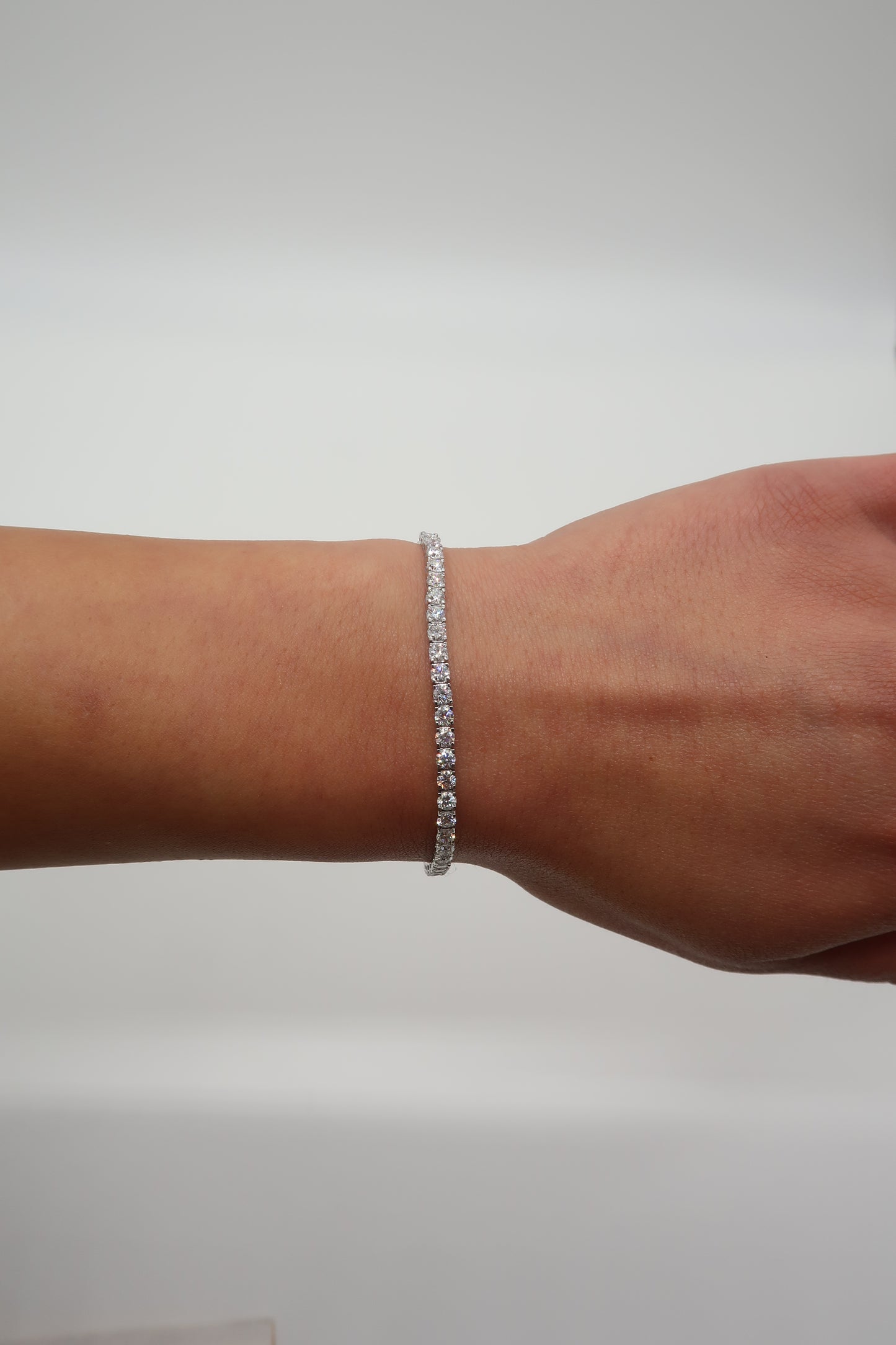 5cttw Lab Grown Diamond Tennis Bracelet 7" 14K White Gold