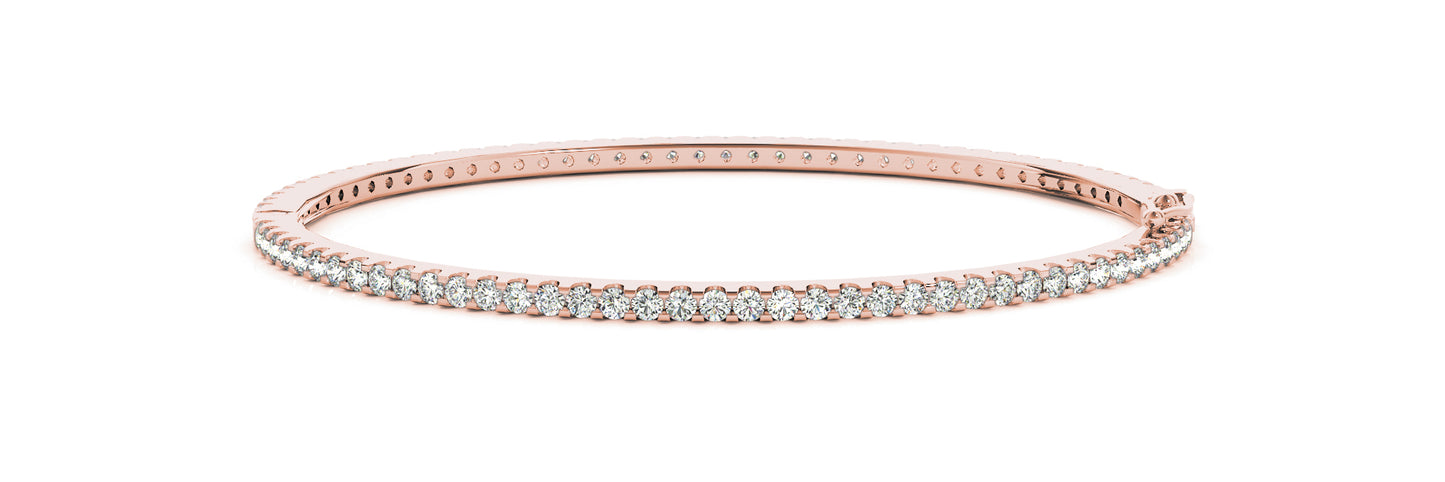14K Rose Gold Diamond Fashion Bracelet