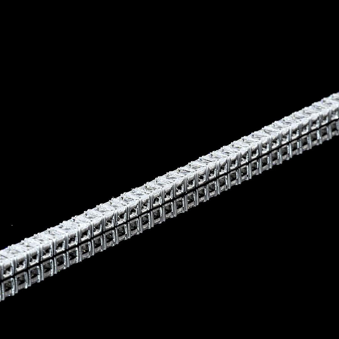 4.80 CTTW Emerald Lab Diamond Tennis Bracelet 7" 14k White Gold F Color and VS2 Clarity jewelry-spot-usa