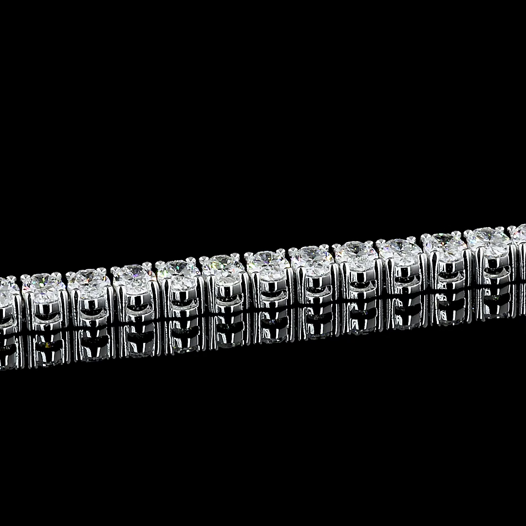 8.00 CTTW Oval Lab Diamond Tennis Bracelet 7" 14k White Gold F Color and VS1 Clarity jewelry-spot-usa