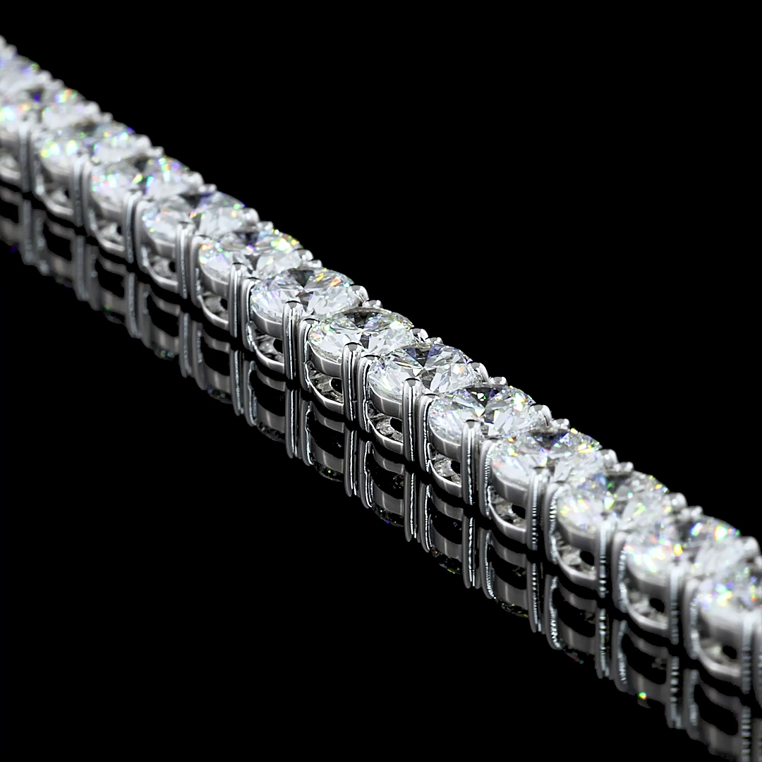8.31 CTTW Round Lab Diamond Tennis Bracelet 6.5" 14k White Gold E Color and VS Clarity jewelry-spot-usa