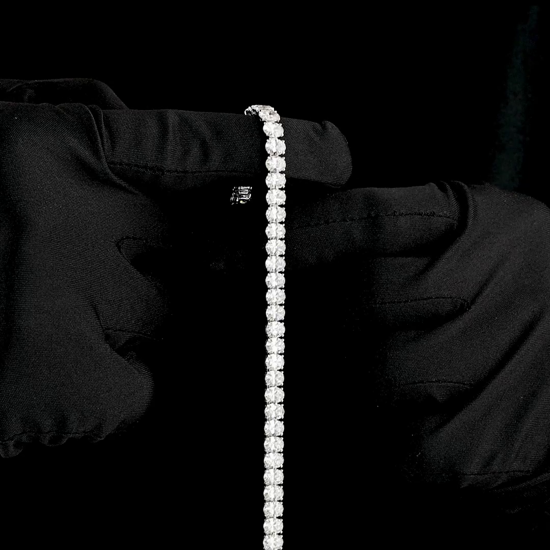 15.01 CTTW Oval Lab Diamond Tennis Bracelet 7" 14k White Gold (E Color and VS Clarity)
