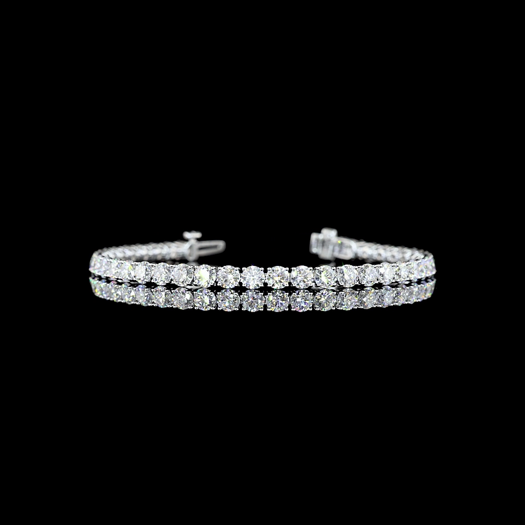 8.93 CTTW Round Lab Diamond Tennis Bracelet 6.5" 14k White Gold F Color and VS2 Clarity jewelry-spot-usa