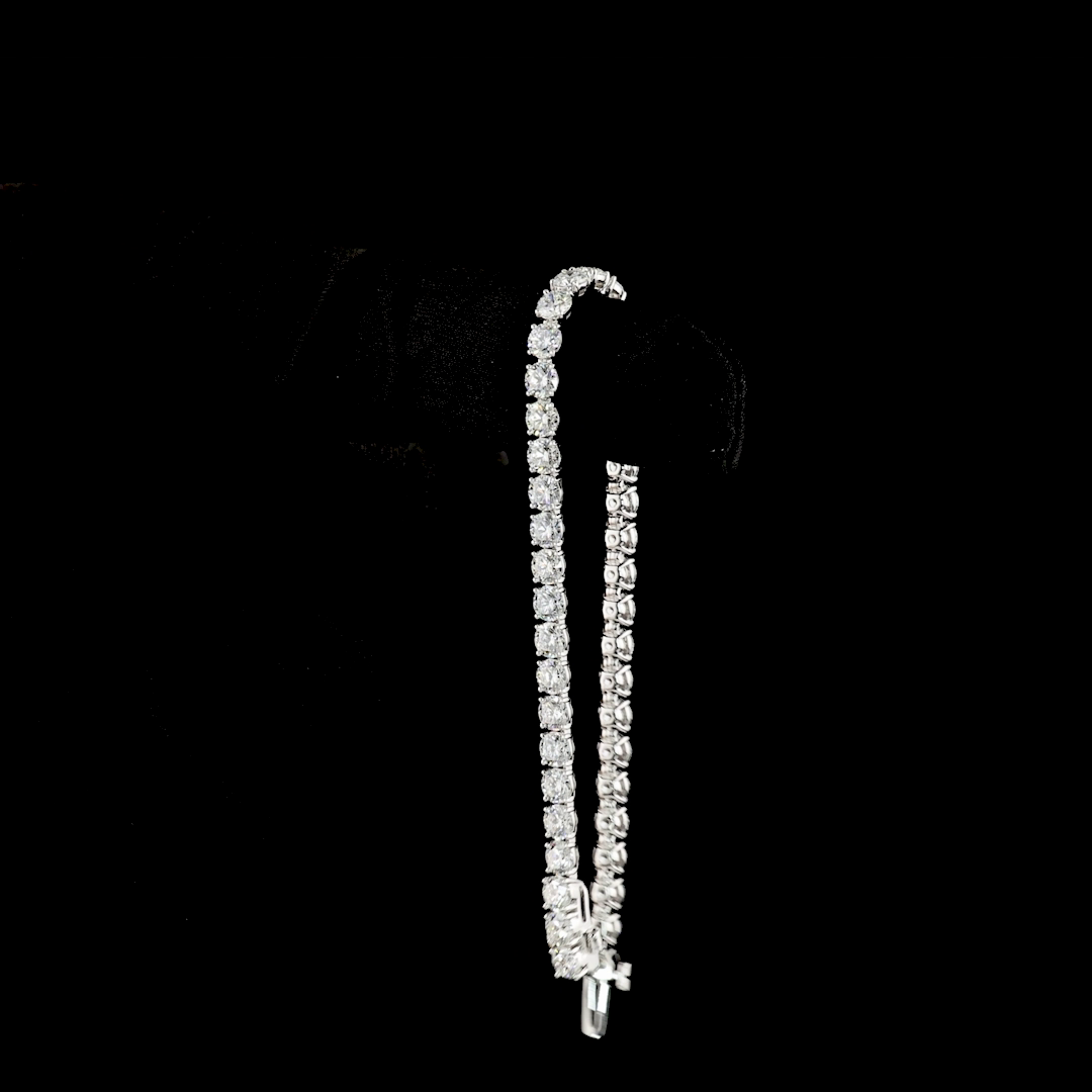 8.93 CTTW Round Lab Diamond Tennis Bracelet 6.5" 14k White Gold F Color and VS2 Clarity jewelry-spot-usa