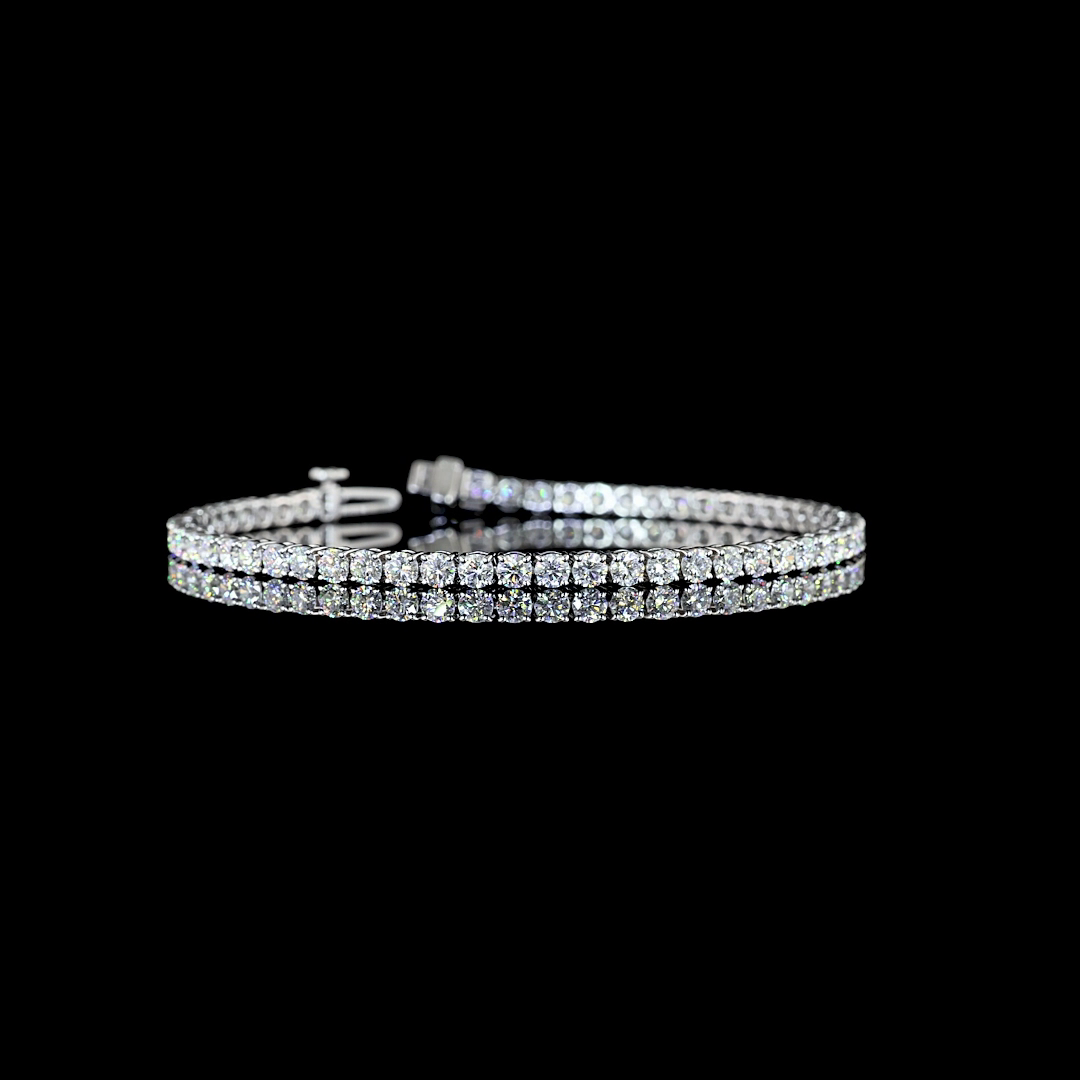 5.09 CTTW Round Lab Diamond Tennis Bracelet 7" (E Color and VS Clarity)