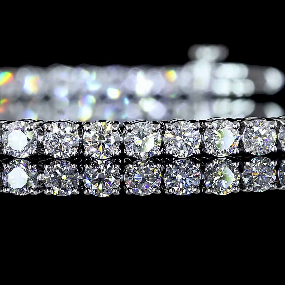 5.09 CTTW Round Lab Diamond Tennis Bracelet 7" (E Color and VS Clarity)