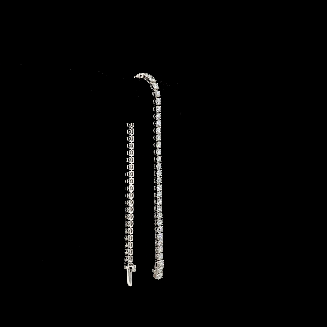 5.09 CTTW Round Lab Diamond Tennis Bracelet 7" (E Color and VS Clarity)