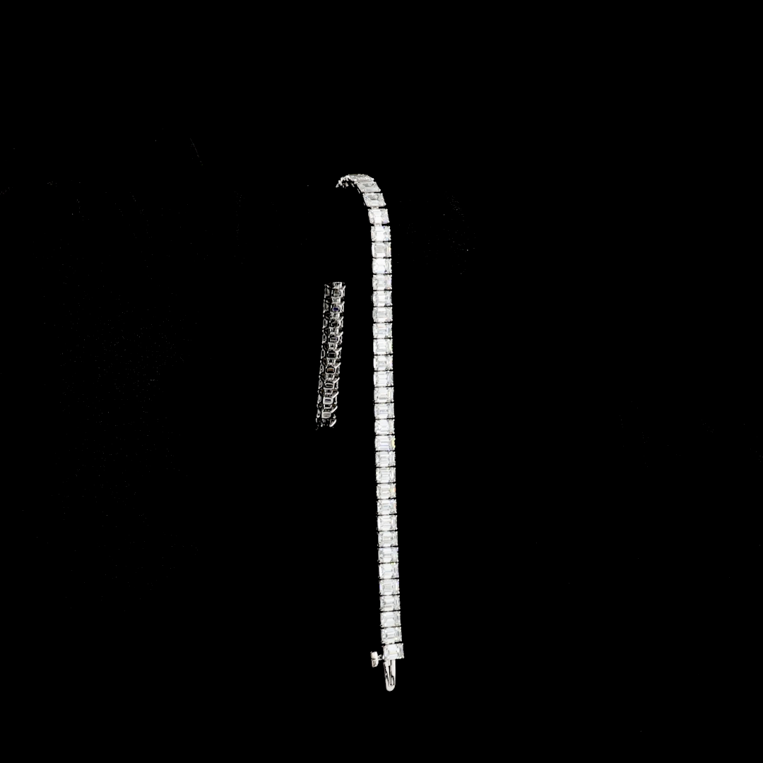10.61 CTTW Emerald Lab Diamond Tennis Bracelet (E Color and VS Clarity)