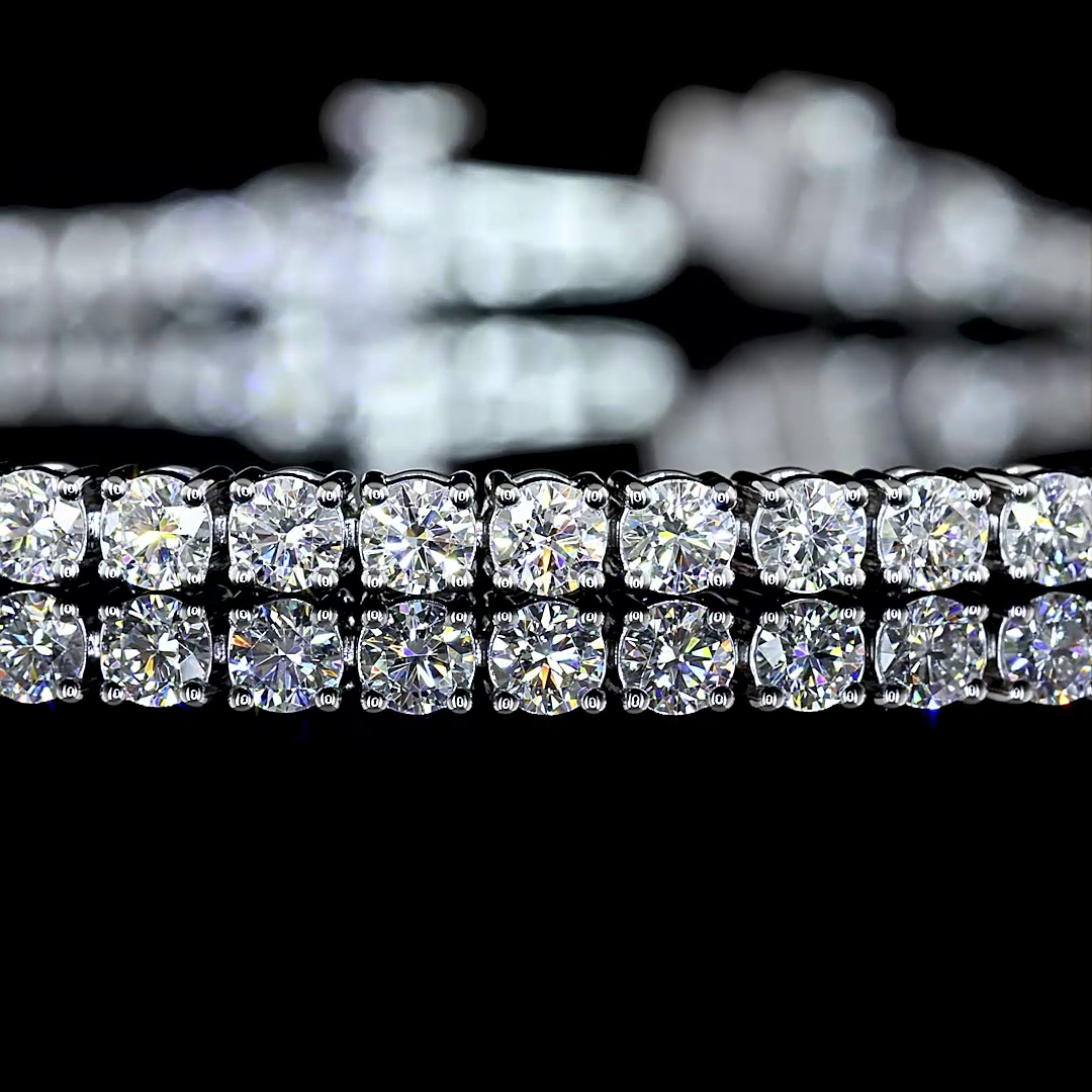 2.74 CTTW Round Lab Diamond Tennis Bracelet 6.5" 14k White Gold E Color and VS1 Clarity jewelry-spot-usa