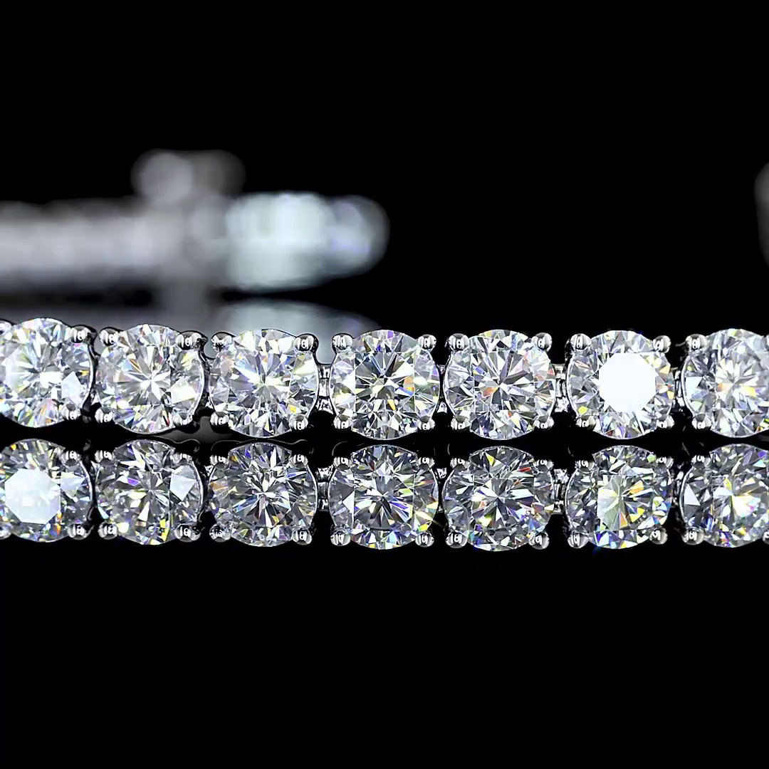 5.09 CTTW Round Lab Diamond Tennis Bracelet 6.5" 14k White Gold E/F Color and VS/VS2 Clarity jewelry-spot-usa