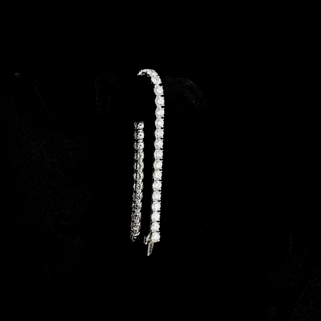 9.92 CTTW Round Lab Diamond Tennis Bracelet 6.5" 14k White Gold E Color and VS Clarity jewelry-spot-usa