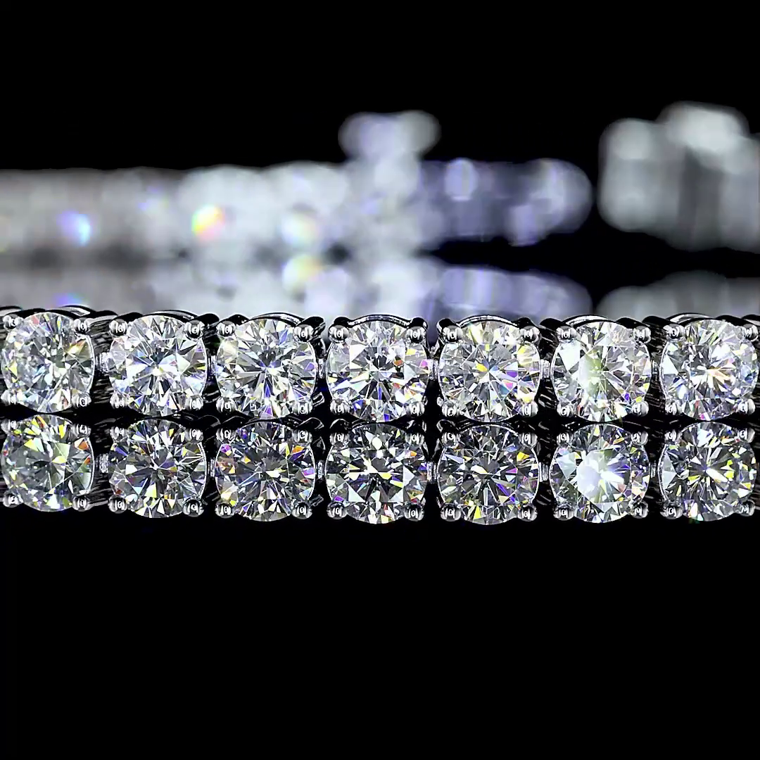 5.09 CTTW Round Lab Diamond Tennis Bracelet 7" 14k White Gold E Color and VS/VS1 Clarity jewelry-spot-usa