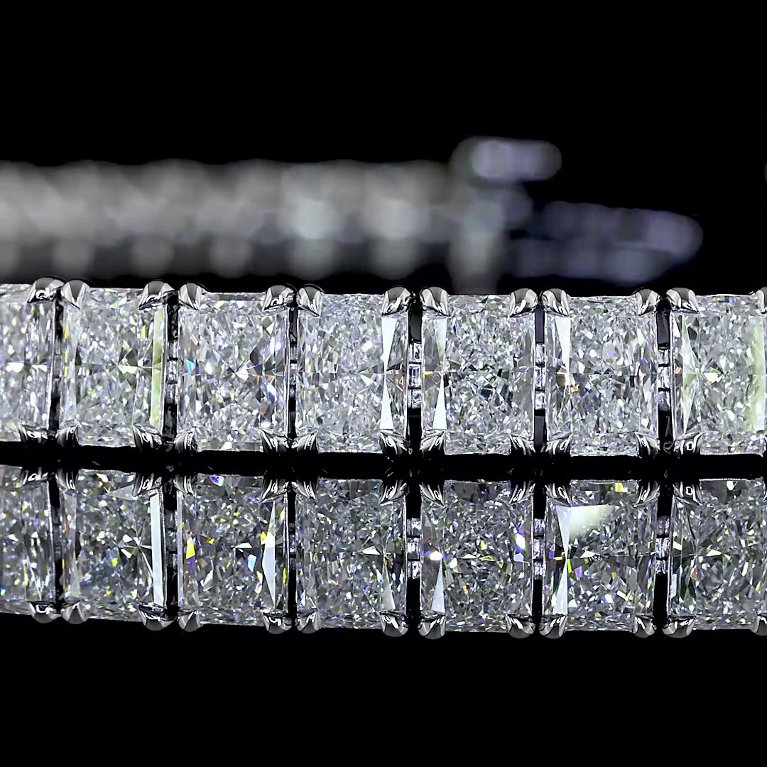 11.35 CTTW Radiant Lab Diamond Tennis Bracelet
