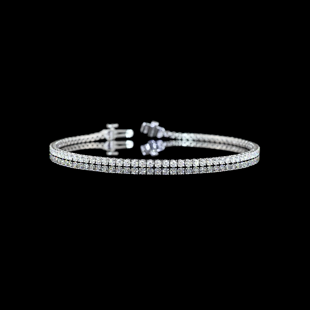 2.20 CTTW Round Lab Diamond Tennis Bracelet 7" 14k White Gold F Color and VS1 Clarity jewelry-spot-usa