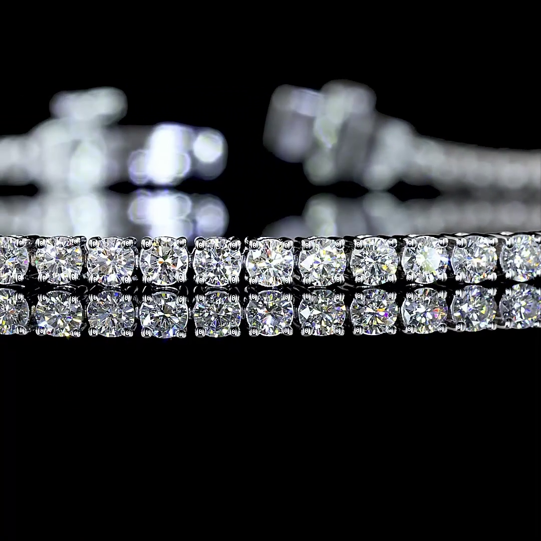 2.20 CTTW Round Lab Diamond Tennis Bracelet 7" 14k White Gold F Color and VS1 Clarity jewelry-spot-usa