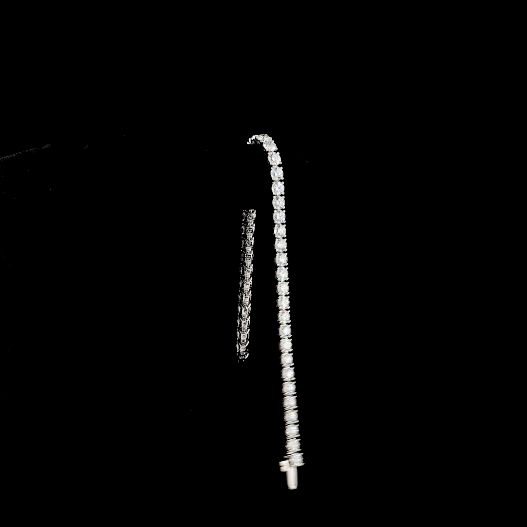 9.89 CTTW Round Lab Diamond Tennis Bracelet 7" 14k White Gold E Color and VS Clarity jewelry-spot-usa