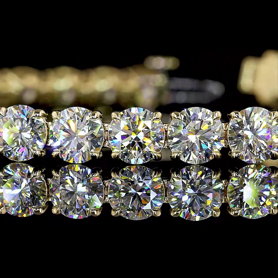 14.83 CTTW Round Lab Diamond Tennis Bracelet 7"