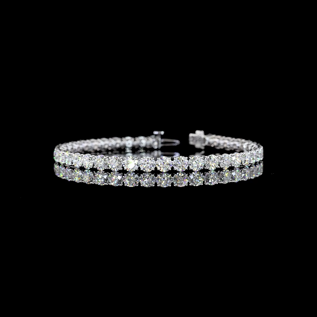 12.28 CTTW Round Lab Diamond Tennis Bracelet 7"