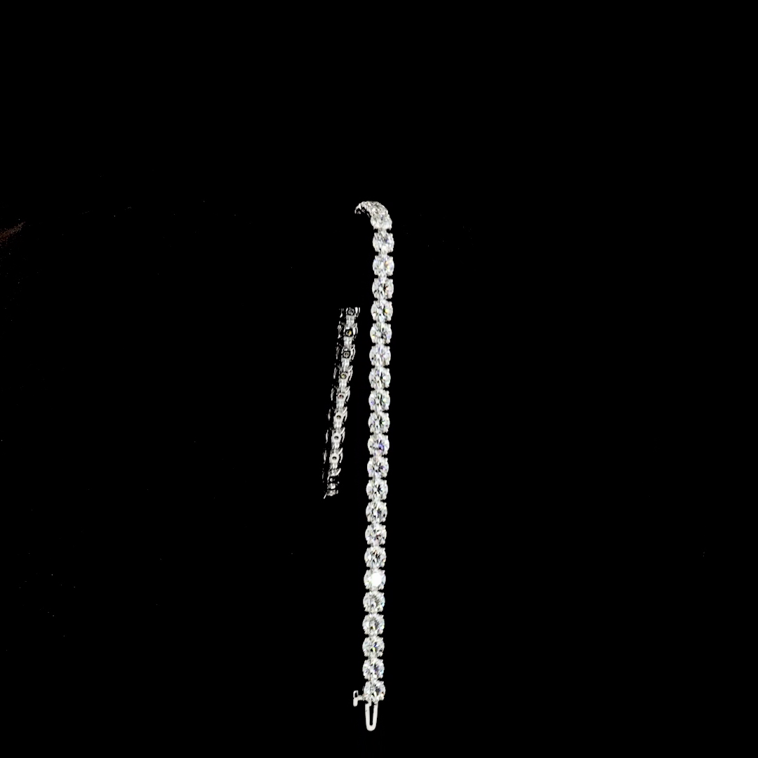 12.28 CTTW Round Lab Diamond Tennis Bracelet 7"