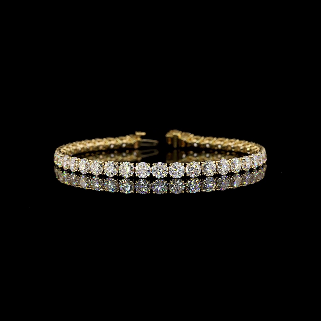 12.35 CTTW Round Lab Diamond Tennis Bracelet 7"