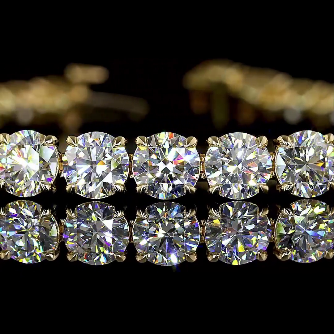 12.35 CTTW Round Lab Diamond Tennis Bracelet 7"