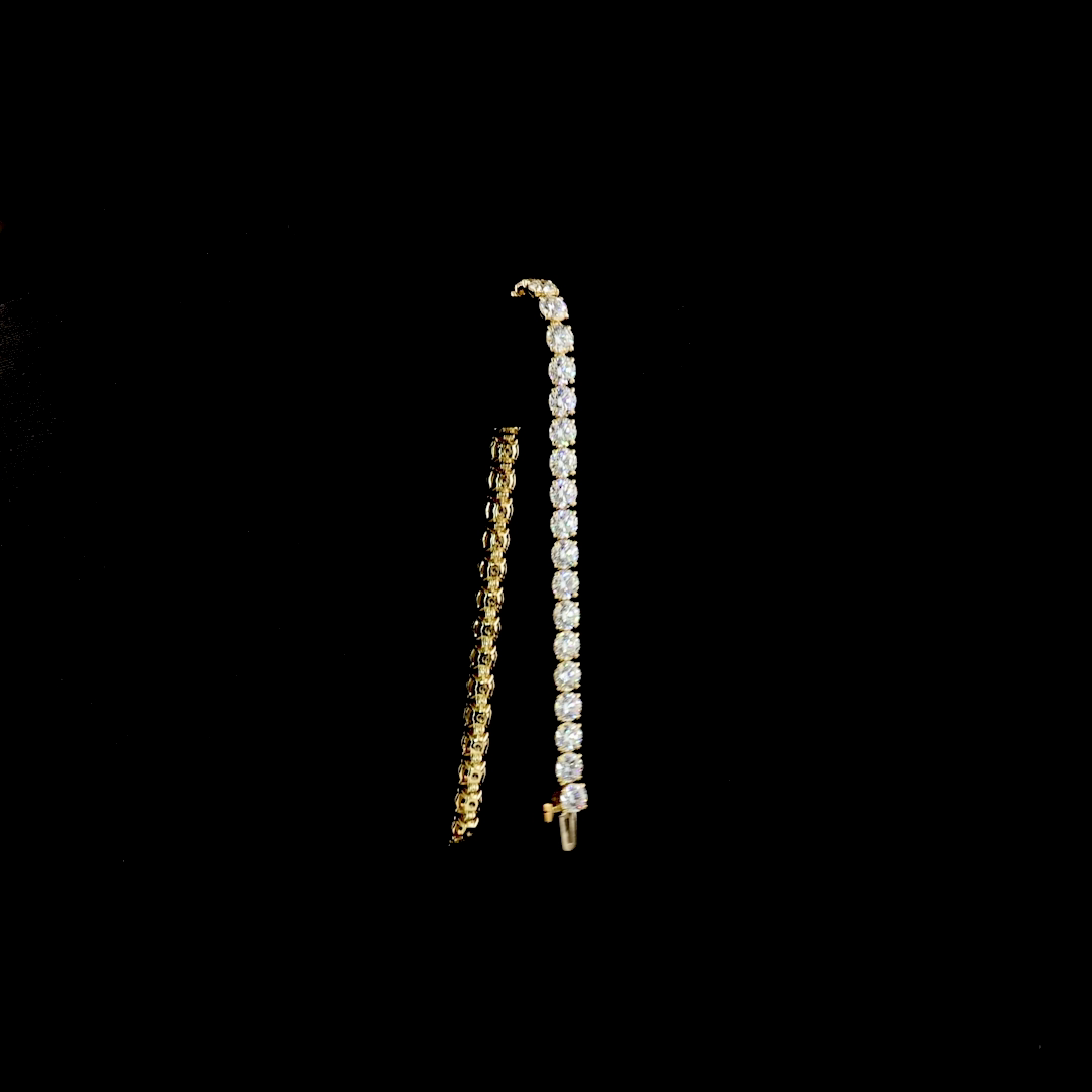 12.35 CTTW Round Lab Diamond Tennis Bracelet 7"