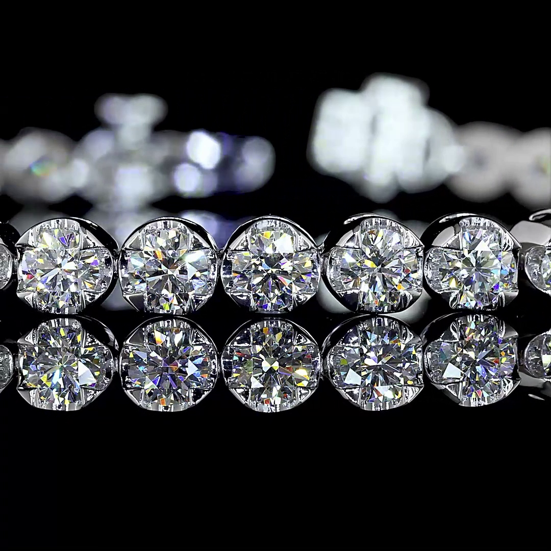 4.94 CTTW Round Lab Diamond Tennis Bracelet
