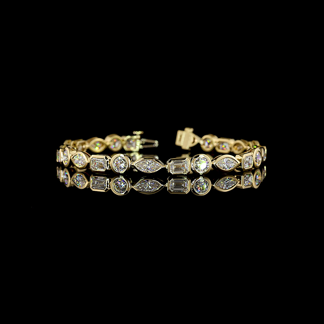 10.48 CTTW MIX Lab Diamond Tennis Bracelet