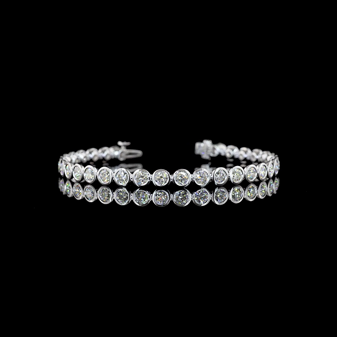 6.76 CTTW Round Lab Diamond Tennis Bracelet 6.5"