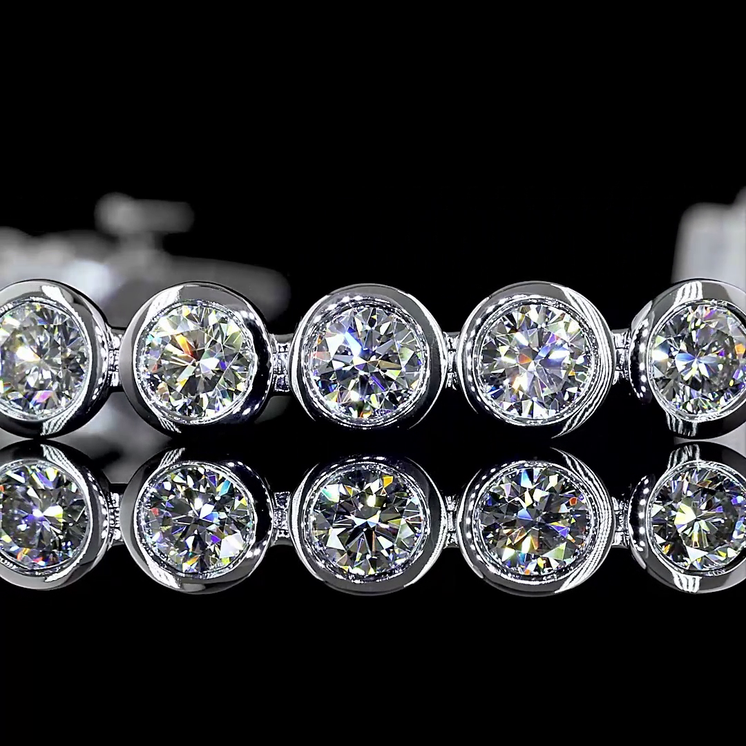 6.76 CTTW Round Lab Diamond Tennis Bracelet 6.5"