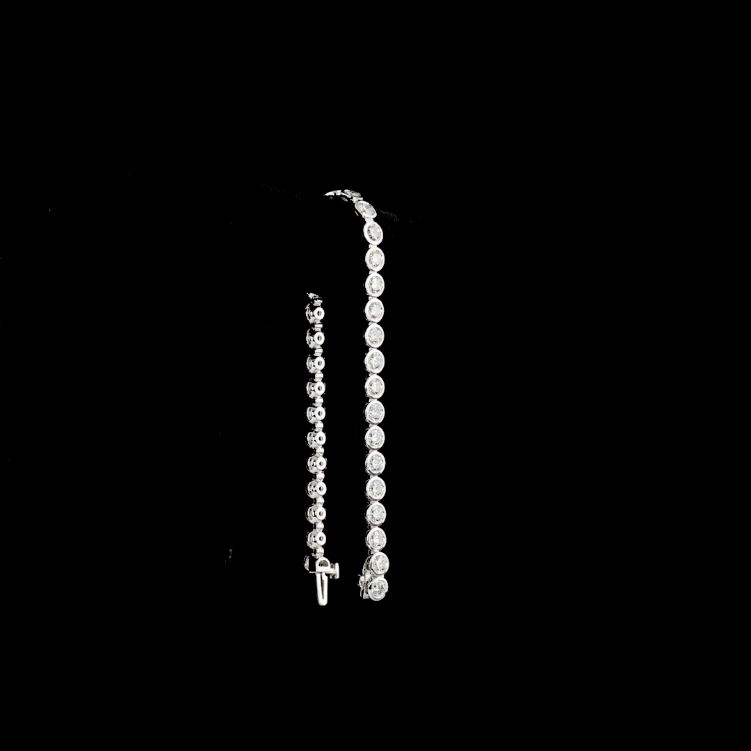 6.76 CTTW Round Lab Diamond Tennis Bracelet 6.5"