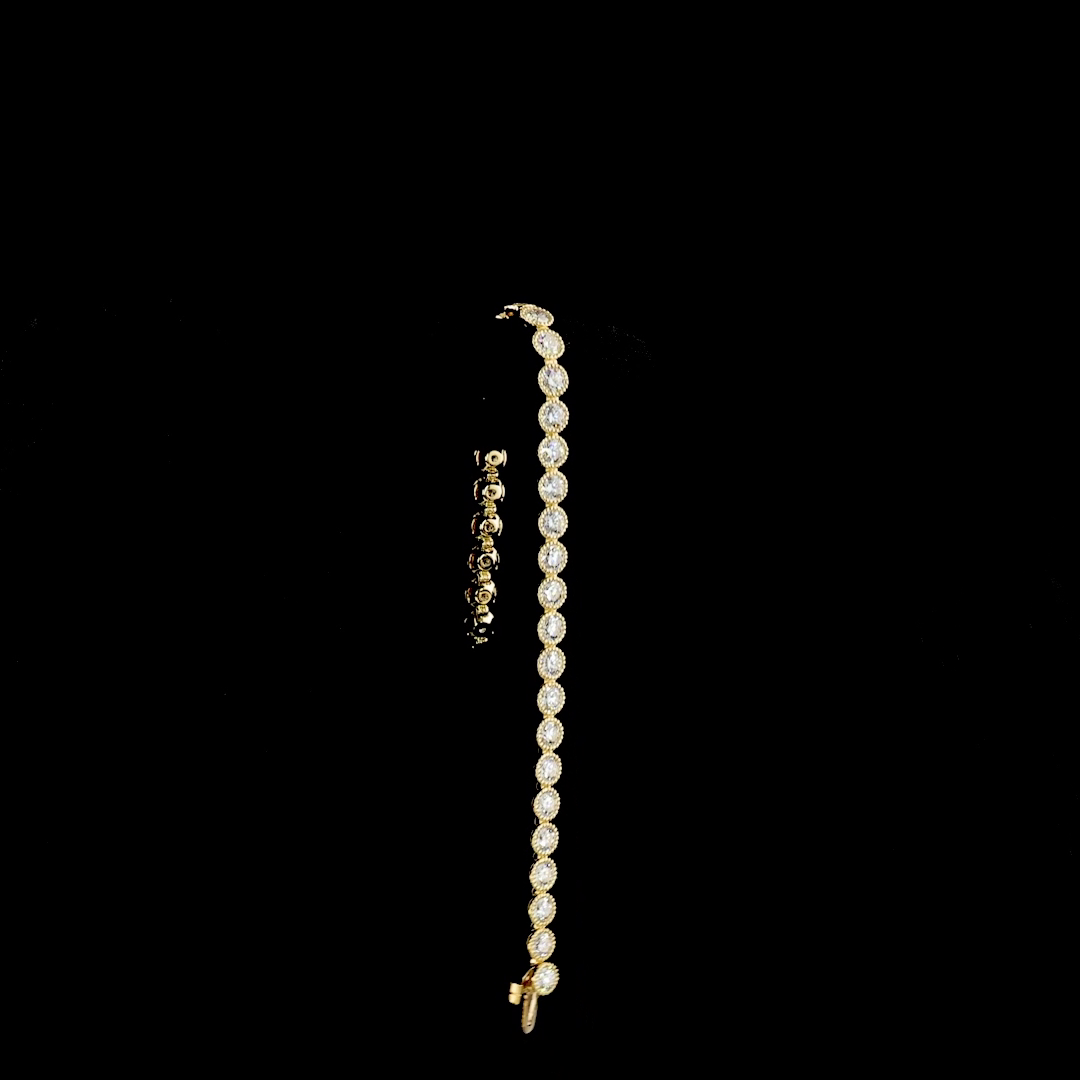 6.77 CTTW Round Lab Diamond Tennis Bracelet