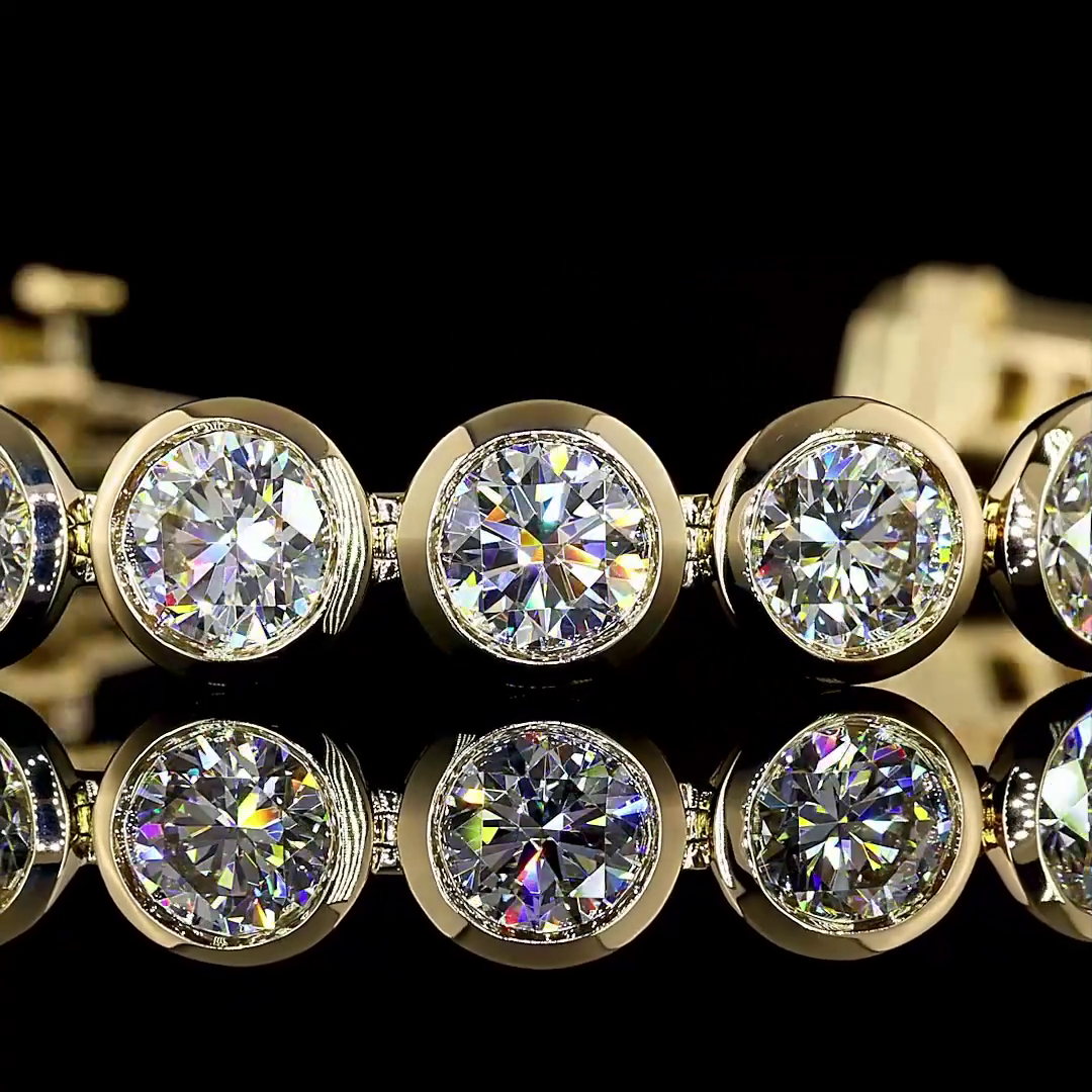 18.45 CTTW Round Lab Diamond Tennis Bracelet 6.5"