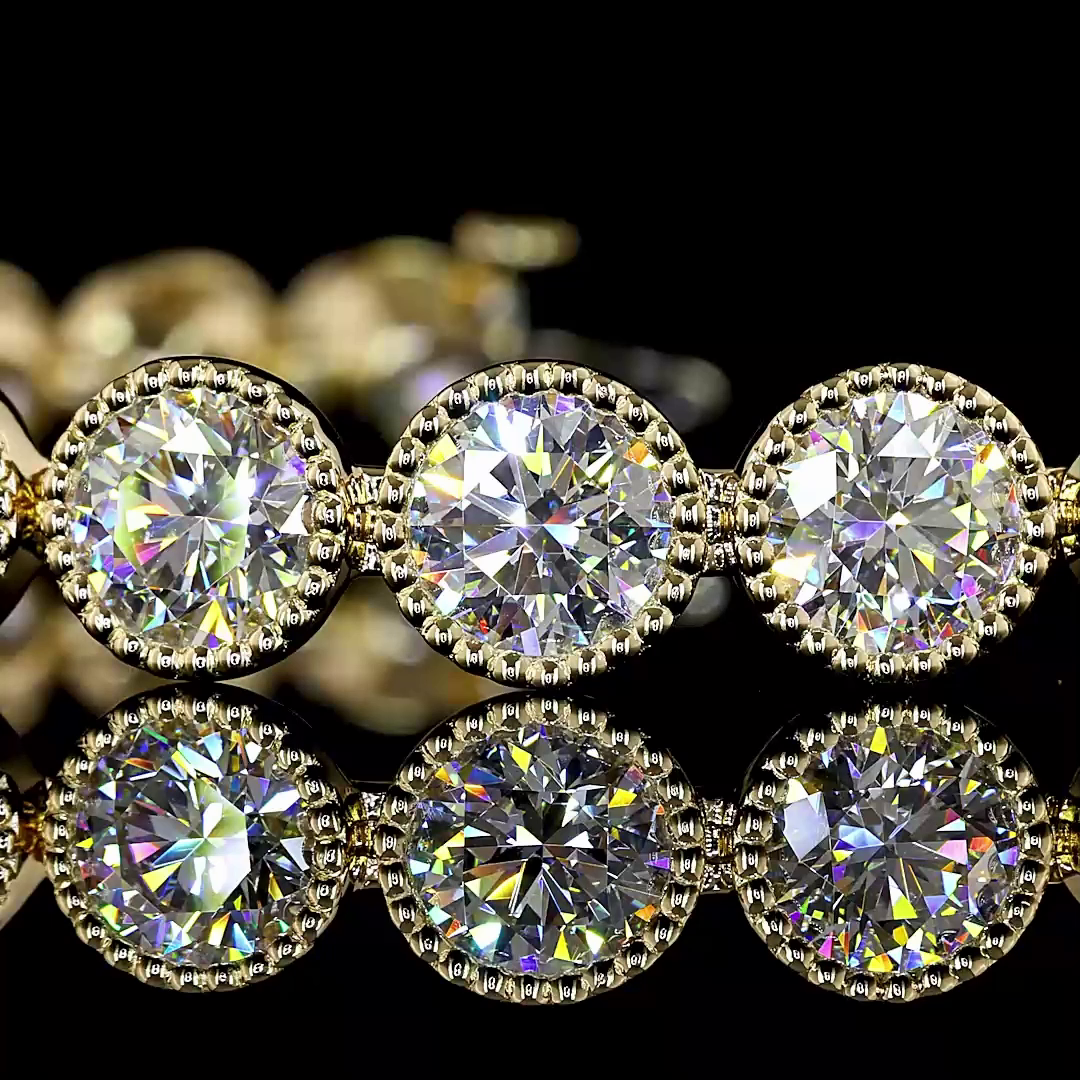 19.37 CTTW Round Lab Diamond Tennis Bracelet
