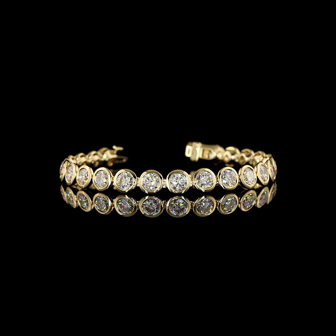 14.21 CTTW Round Lab Diamond Tennis Bracelet 6.5"