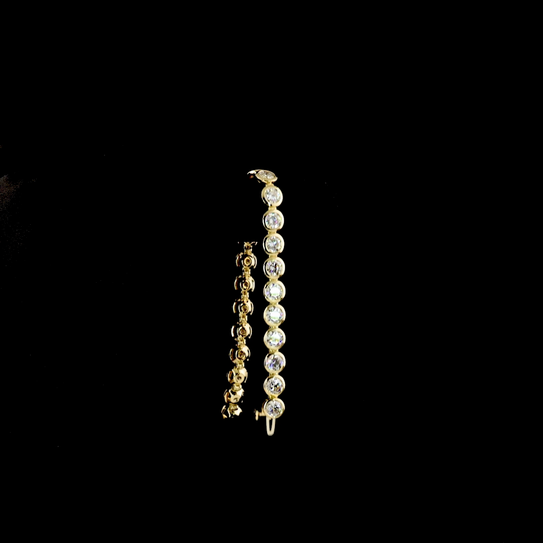 14.21 CTTW Round Lab Diamond Tennis Bracelet 6.5"